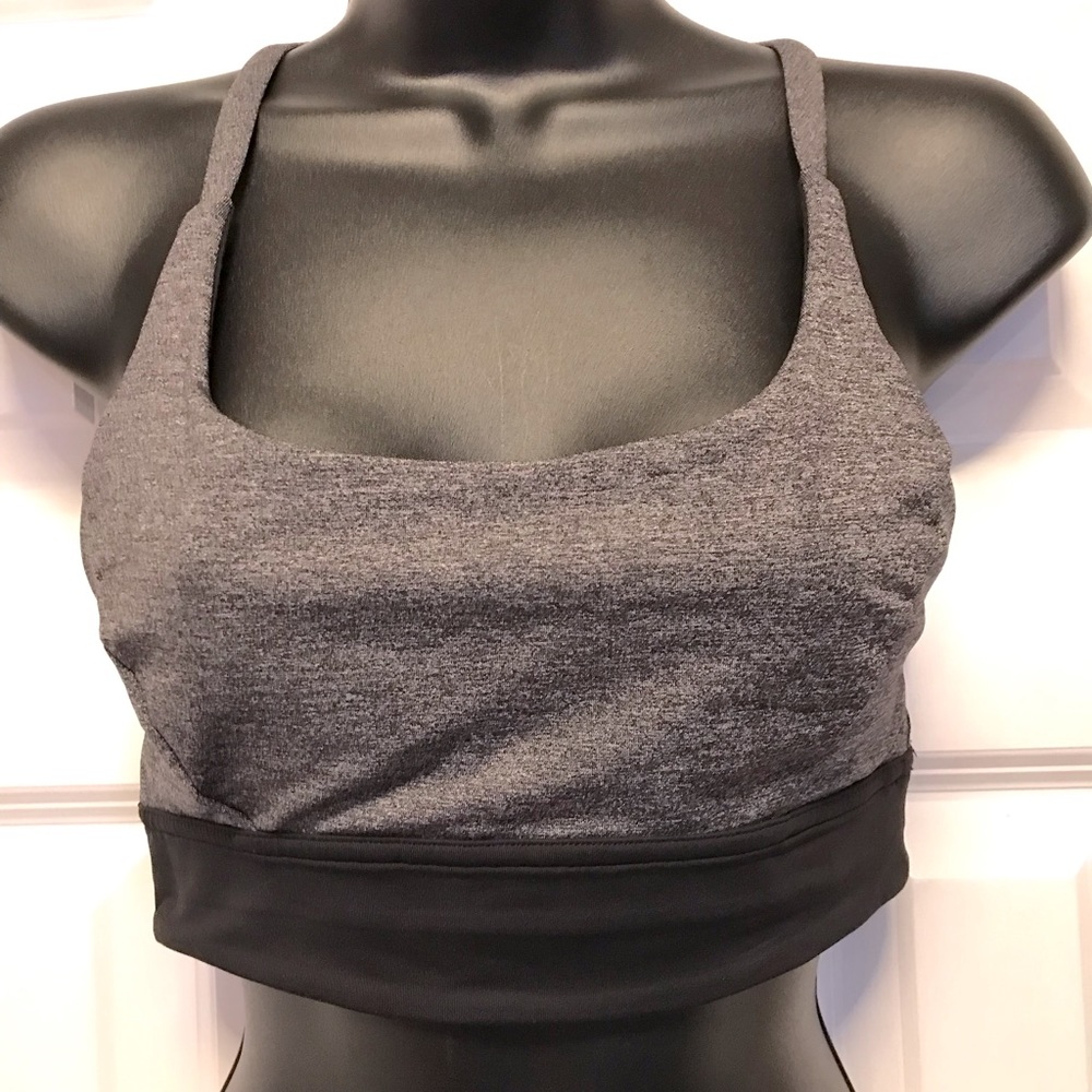 Lululemon Train Times Sports Bra Mesh Heathered Black ( Size 6)